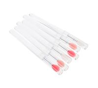 Hohopeti 6pcs Silicone Lipstick Brushes with Lid Portable Lip Balm Applicators Soft Flexible Heads Makeup Tools for Women Travel and Daily Use