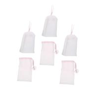 Hohopeti 6pcs Soap Foaming Net 9x9cm Mini Mesh Pouches and 9x15cm Bubble Saver Pouches for Face Cleansing and Shower Use