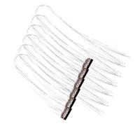 Hohopeti 6pcs Sparkling Silver Hair Tinsel Extensions Clips Glitter Hair Strands for Women Suitable for Parties Festivals
