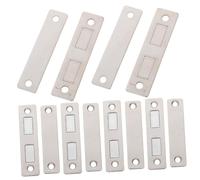Hohopeti 6pcs Stainless Steel Cabinet Magnets Invisible Magnetic Door Catch Latch for Closet Cupboard Doors Push Magnet Latch with Adhesive Pads and Screws for Kitchen Office Rv