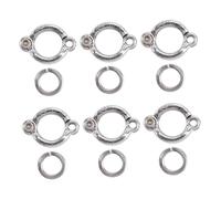 Hohopeti 6pcs Stainless Steel Outdoor Bird Foot Rings for Parrots Parrot Leg Bands with Opening Clips Rust-resistant U-shaped Anklets for Bird Training and Identification