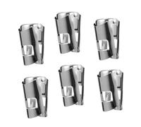 Hohopeti 6pcs Stainless Steel Wine Stoppers Vacuum Seal Bottle Closures Anti-Leak Preservation for Red Wine Bars Restaurants Home Use