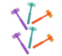 Hohopeti 6pcs Suction Cup Hammer Colorful Plastic Mallet for Early Learning Reaction Training Portable Pounding Plaything for Travel and Classroom Activities