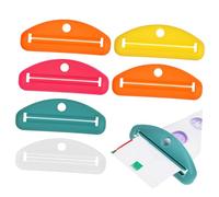 Hohopeti 6pcs Toothpaste Tube Squeezer Clips Tube Extruder for Face Wash Sauce Pigment Hand Cream Easy to Use Bathroom Organizer Versatile and Efficient
