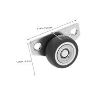 Hohopeti 6pcs Tpr Non Swivel Mini Furniture Casters Side Mounted Wheels for Cabinets Drawers Wardrobes Silent Heavy Duty Sliding Door Hardware Replacement