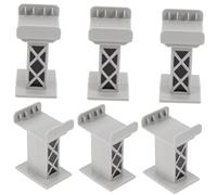 Hohopeti 6pcs Train Bridge Pier Supports for Railway Track Accessories Compact Lightweight Risers for Building and Rebuilding Train Track Bridges Enhance Play and Interaction
