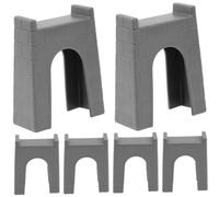 Hohopeti 6pcs Train Bridge Supports Sturdy Elevated Railway Track Risers Accessories for Building Unique Train Track Bridges Safe Gift for Play and Interaction