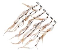 Hohopeti 6pcs Vintage Ethnic Plume Hair Clips for Extensions Dreadlock Accessories Use Boho Hair Styling Comfortable Indian Costume Hairpins for Women Cosplay
