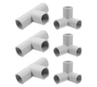 Hohopeti 6pcs -Way Pe Pipe Connector for Playpens and Home Fences, Versatile and Easy Installation Plastic Tee Fitting for Safety Rails, Sturdy and Detachable Storage Frame Connector