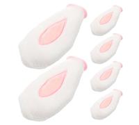 Hohopeti 6pcs White Plush Bunny Ears Motorcycle Helmet Accessories Long Rabbit Ear Decorations for Outdoor Riding Scooter Bicycle Use