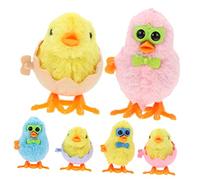 Hohopeti 6Pcs Wind Up Chicken for Funny Clockwork Walking Adorable Easter Party Favors Classroom Prizes Chicken Design No Batteries Required