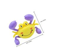 Hohopeti 6Pcs Wind-up Clockwork Crab for Interactive Educational Playthings with Adorable Cartoon Design Energy-saving No-battery Safe for Developing Tactile Skills and Random Color