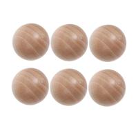 Hohopeti 6pcs Wooden Ball Stoppers for Glass Containers Pine Wood Round Bottle Cork Replacement Seal for Wine Decanter Carafe Natural Wood Freshness Retention Caps for Home and Bar Use
