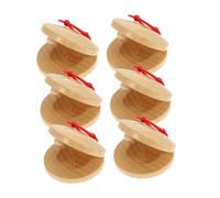 Hohopeti 6pcs Wooden Castanets for Schima Superba Rhythm Instruments Educational Musical Creativity and Melody Development