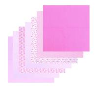 Hohopeti 7 Pcs DIY Sewing Fabric Cotton Cloth Quilting Patchwork Material for Making School Projects and Costumes in Pink, Suitable for Quilting and Bags, for Professionals and Beginners