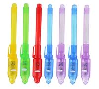 Hohopeti 7pcs Invisible Ink UV Light Pens Creative No Shadow Writing Tools for Wedding Invitations Party Favors Ergonomic Design Easy and Fun Invisible Message Pen