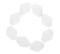 Hohopeti 8pcs Acrylic Sided Blank Dice with Rounded Corners for Custom DIY Games Teaching Props Lightweight Smooth Surface for Writing and Crafting