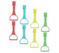 Hohopeti 8pcs Baby Standing Safety Rings Infant Walking Assist Tool for Toddlers Sturdy Crib Pull Rings in Blue Red Yellow Green for Nursery Exercise and Development