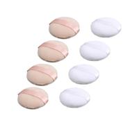 Hohopeti 8Pcs Comfortable Velour Loose Powder Makeup Pads for Women Soft Round Cosmetic Powder for Dry Use Skin-friendly Travel-friendly Beauty Tools