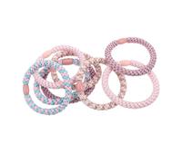 Hohopeti 8PCS Elastic Hair Bands for Women Lightweight Soft Ponytail Hair Elastics with High Elasticity Portable Ties for Curly Styling and Everyday Use Vibrant Colors