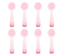 Hohopeti 8pcs Facial Cleansing Brush Set Round Head Pore Scrub Brush Manual Exfoliator for Deep Face and Nail Care Suitable for Daily Skincare Random Color Random Color