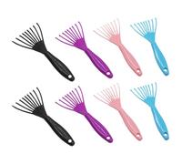 Hohopeti 8pcs Hair Brush Cleaner Comb Rake Hair Remover Tool Set Claw Design for Scalp Massage at Home and Salon Random Color Random Color