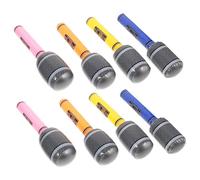 Hohopeti 8pcs Inflatable Microphones Set Safe Plastic Blow Up Fake Microphone Props for Parties and Adults Interactive Stage Play Mixed Colors