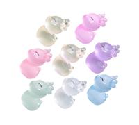 Hohopeti 8pcs Mini Resin Deer Figurines Glow in the Dark Miniature Deer Decor for Moss Micro Landscape DIY Garden Ornaments Mixed Colors Tiny Animal Statues