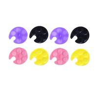 Hohopeti 8pcs Mixed Color Mini Nail Art Ring Palette Manicure Tray Nail Polish Mixer
