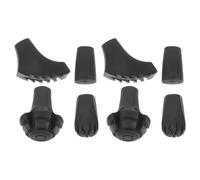 Hohopeti 8pcs Non-skid Rubber Ends for Walking Sticks and Crutches Trekking Pole Replacement Tips with Shock Absorption Quick-release Hiking Cane Accessories for Id Poles