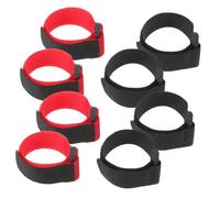 Hohopeti 8Pcs Poultry Neckbands Adjustable Anti-crow Rooster Collars Nylon Stop Screaming Neck Belts for Chickens Ducks Geese Red Black