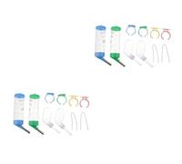 Hohopeti 8pcs Small Animal Water Bottle Transparent Hamster Drinking Feeder No-leak Design for Guinea Pigs and Other Pets Easy to Observe Water Level Convenient and Clean