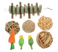 Hohopeti 8pcs Small Pets Chew for Hamsters Guinea Pigs Rats Teeth Grinding Enrichment for Rabbits Gerbils Chinchillas Small Animal Dental Care and Activity