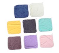 Hohopeti 8pcs Soft Flannel Hanging Towels with Loops for Bathroom Kitchen Washcloths Multipurpose Square Hand Towels Machine Washable Easy Care