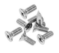 Hohopeti 8Pcs Stainless Steel Brake Disc Rotor Screws 93600-06014-0H Brake Rotor Securing Bolts Front and Rear Compatible with Honda Silver
