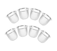 Hohopeti 8pcs Stainless Steel Tea Strainer Reusable Fine Mesh Infuser Strainers for Loose Leaf Tea Pot Filters Metal for Daily Use Easy to Clean