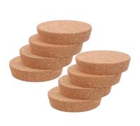 Hohopeti 8pcs Tapered Cork Bottle Stoppers Set Natural Cork Wine Bottle Plugs 3.7x3.4x0.8in Suitable for Wine Carafe Decanter Easy Insert and Remove Large Bung for Home Bar Use