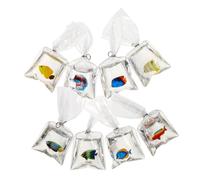 Hohopeti 8Pcs Transparent Resin Goldfish Charms Ocean Style Fish Pendants for DIY Jewelry Making Versatile Fish Pendants for Bracelets Necklaces Bag Accessories Unique