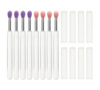 Hohopeti 8pcs Transparent Silicone Lip Mask Brushes with Lids Reusable Eyeshadow and Lipstick Applicators for Precise Makeup Application Travel-friendly Makeup Brush for Women