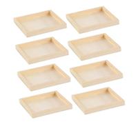 Hohopeti 8pcs Wooden Puzzle Sorting Trays for Cube Puzzles Seamless Flat Wood Organizer with Professional Level Smoothness Craft Supply and Spatial Imagination Development