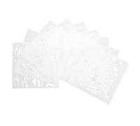 Hohopeti 9 Sheets Reusable Landscape Painting Stencils Pet Material Decorative Templates with Smooth Washable Surface for DIY Crafting and Adults Art Projects Includes City Forest Farm