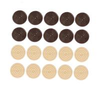 Hohopeti 96pcs Wooden Backgammon Chess Pieces Round Wood Chessmen for Home Office Travel Smooth Surface Checker Game Accessories for Adults