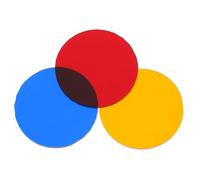 Hohopeti 9pcs Color Transmittance Filter Set Circular Optical Teaching Instruments for Red Yellow Blue Effects High Light Transmission Sheets for Classroom Use