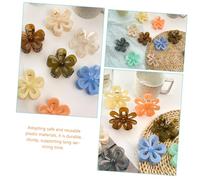 Hohopeti 9pcs Flower Claw Hair Clips for Women and Non-breakable Hair Jaw Clips in Jelly Colors for Styling Office School Party Use