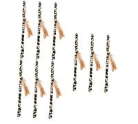 Hohopeti 9pcs Interactive Cat Teaser Toys and Leopard Print Design for Indoor Cats Lightweight Kitten Teasing Stick Fun Pet Playtime Accessories