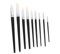 Hohopeti 9pcs Tips Painting Tools Black Plastic Handles for Modeling Fingerprint Removal Pottery Art