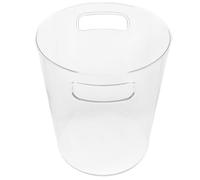 Hohopeti Acrylic Flower Bucket with Handle for Flower Arranging, Multifunctional Plant Container Suitable for Office and Shopping Mall Use