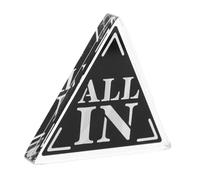 Hohopeti Acrylic Poker Dealer Button Double Layer Triangle Black Portable Professional Game Token for Social Gatherings Family Parties