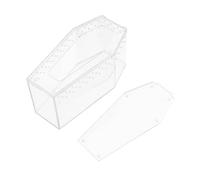 Hohopeti Acrylic Reptile Breeding Box Coffin Shaped Terrarium Enclosure 10x10x20cm for Small Snakes Spiders and Insects Desktop Display