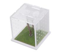 Hohopeti Acrylic Spider Habitat Box for Jumping Spiders Portable Insect Breeding Container Ventilation for Easy Observation and Care for Crickets Snails and Reptiles
